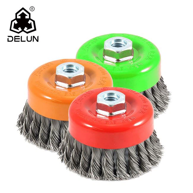 গিঁটযুক্ত তারের চাকা কাপ ব্রাশ